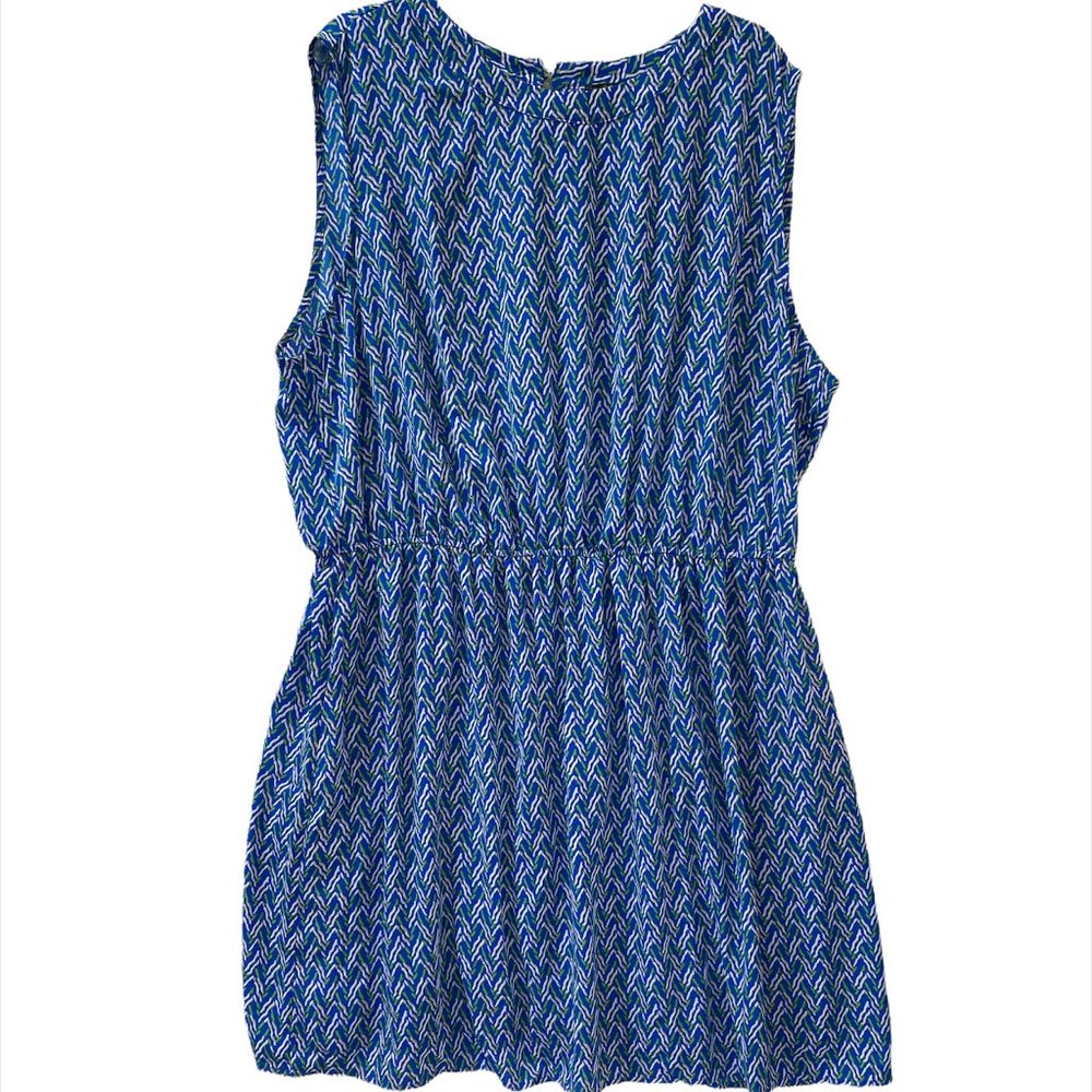 Andree by Unit  Dress Boho Blue Design Midi Pullover Sleeveless Size 3X New
